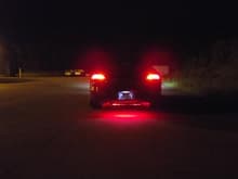 Ultra white license plate lights and LED tail/brake/third brake lights and camera above lisence plate