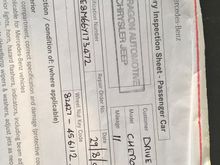 VIN NUMBER OF DONOR VEHICLE FOR INFO...