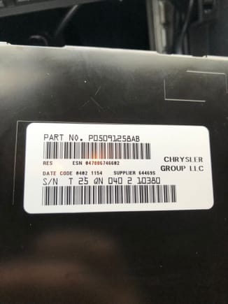 Need radio code for replacement used radio