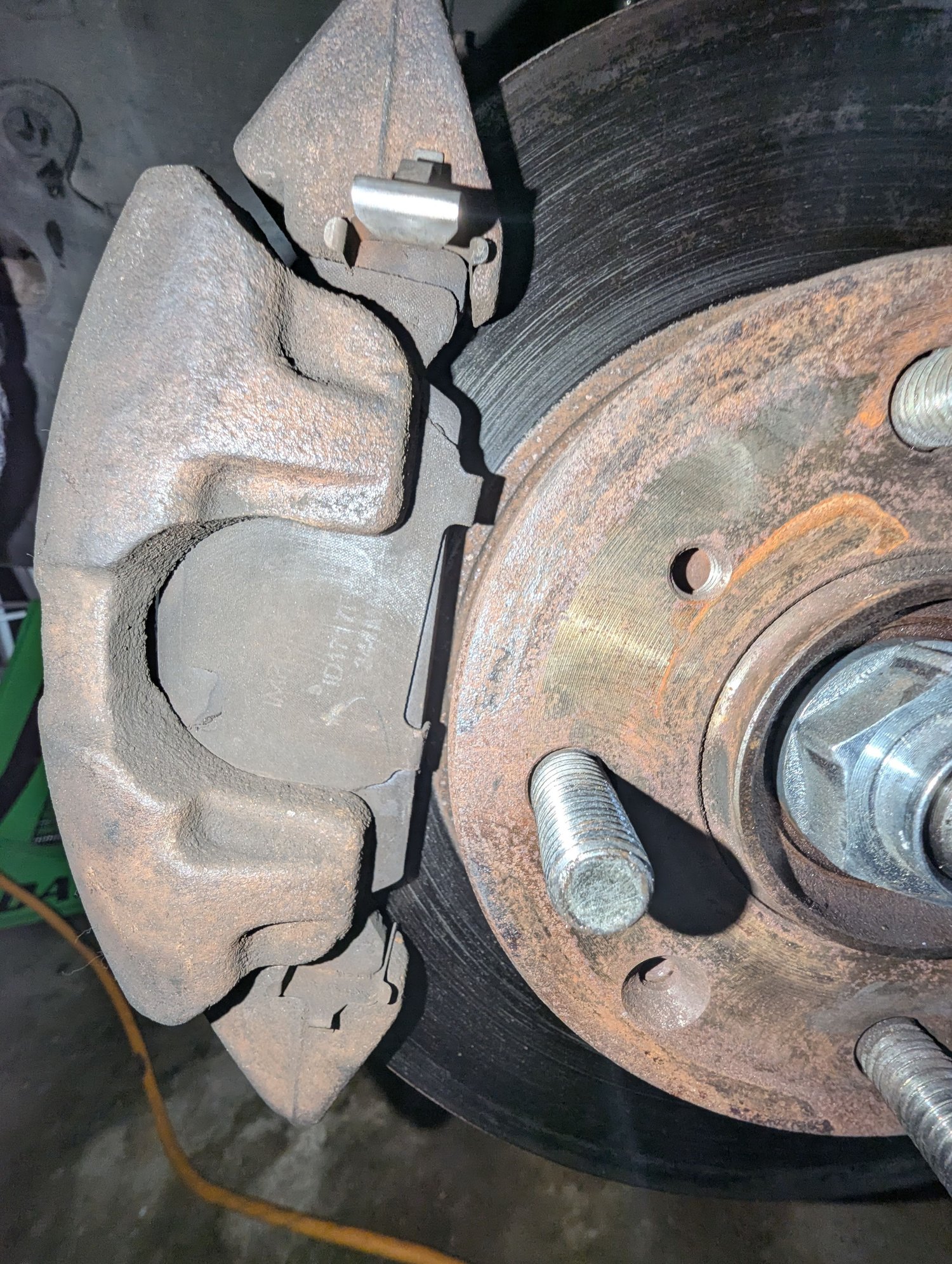 The Brake pad is crooked (near the wear sensors). Is this problematic?
