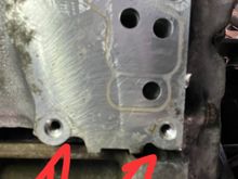 The head showing leak points. 