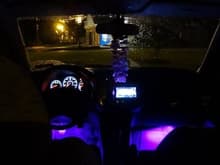 Driver's seat night shot