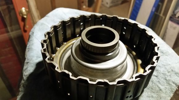 frictions, steels, and first c-clip removed. Stuck here