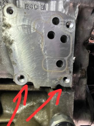 The head showing leak points. 