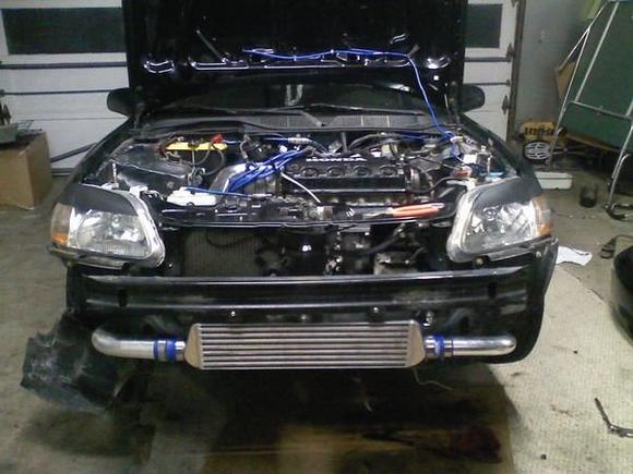 During the turbo build