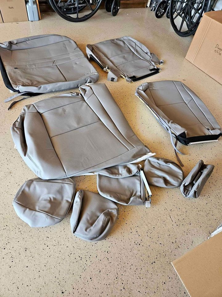 Interior/Upholstery - 2012-15 Civic Coupe Katzkin genuine leather seat covers-Grey - New - 2012 to 2015 Honda Civic - Murrieta, CA 92563, United States