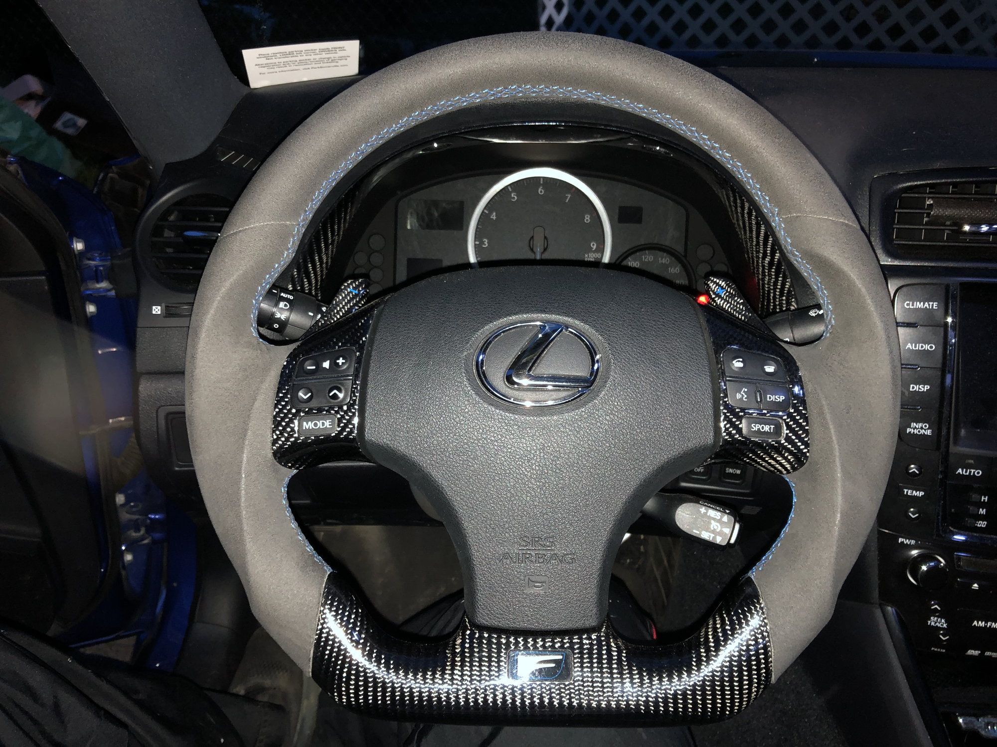 Carbon fiber and alcantara steering wheel - ClubLexus - Lexus Forum ...