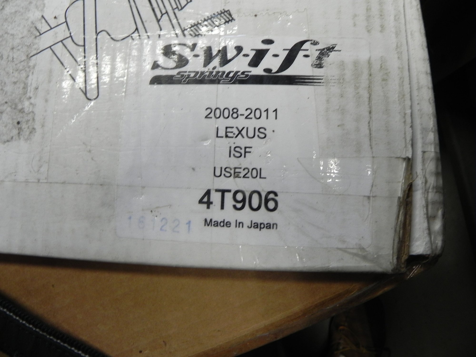 Steering/Suspension - Swift Springs for ISF - Used - 2008 to 2011 Lexus IS F - West Haven, CT 06516, United States