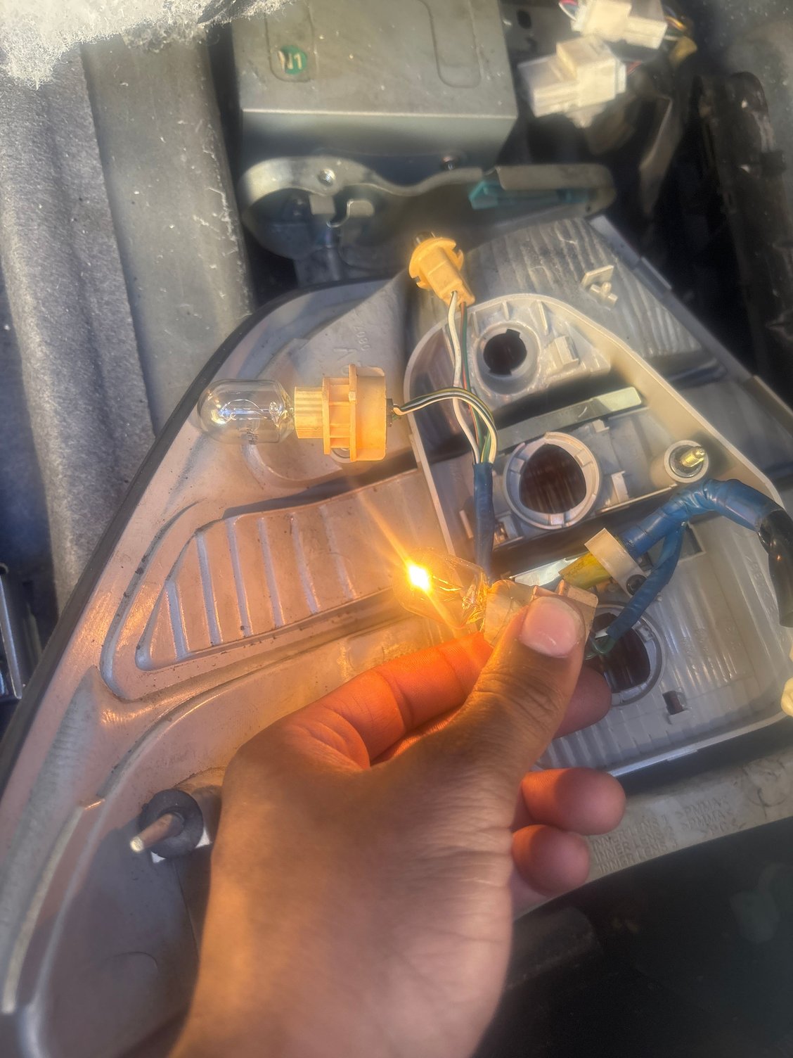 Old tail light , top is out 
