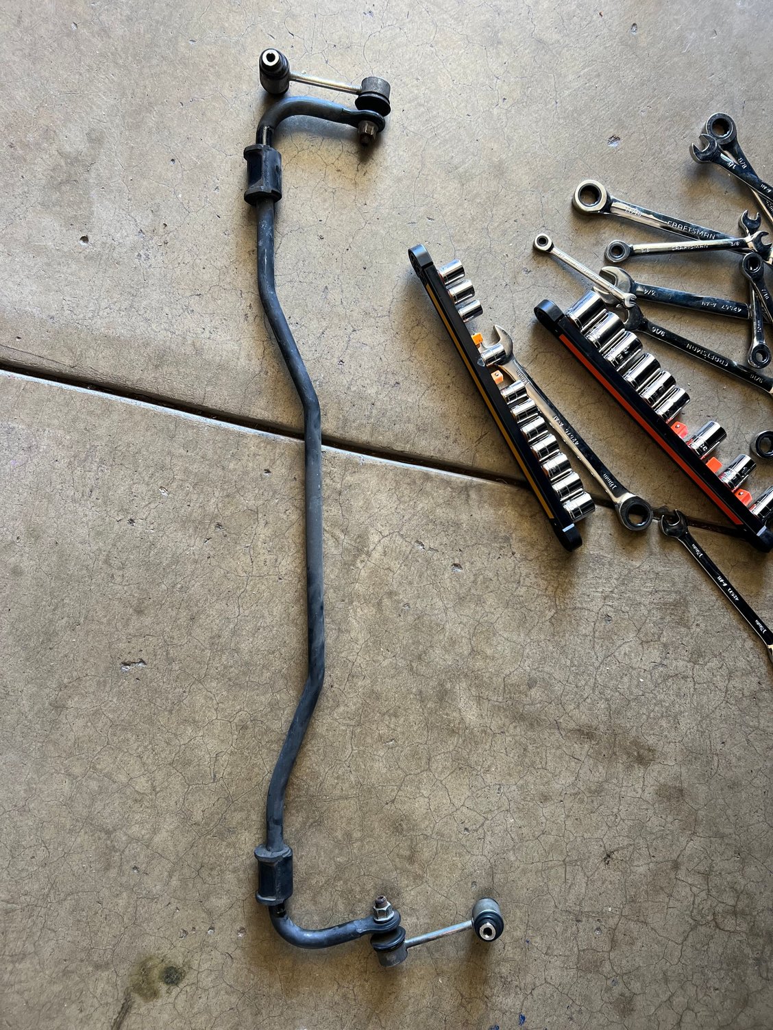 For the rears, I had this issue with the end links. They did. It want to come off and the ball joint kept spinning. Common if your end links are shot. I was suppose to replace the end links with adjustable end links but time and mainly budget did not allow it at the time. 