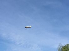 Bonus, the blimp must be flying up to Daytona for the race.