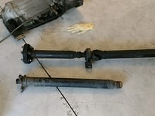 I had stated that I bought a Gs400 front shaft to slide on my stock shaft but it is 10 inches too long. This is due to wheelbase of the vehicles being different. FYI: both the A650E and A340E measure exactly the same at 28 inches in length.