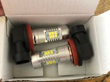 Pure white LED bulbs replaced the stock halogen 