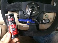 Mount steering-wheel; epoxy into place, and clamp for 24hrs.