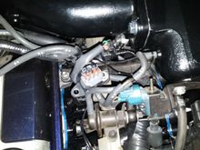 Here is a close up picture of the MAP Sensor fully installed, Keep in mind that I de-pinned the Blue w/