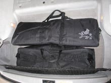 two bags in trunk