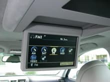 Overhead Rear seat Audio/Video Monitor