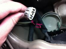 Harness plug from car