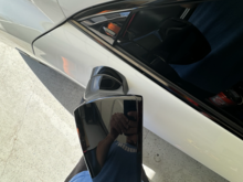 the power folding mirror I installed.. I tried to get the exact same angle but thats easier said then done.