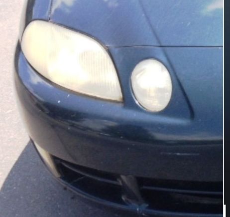 Before Headlight Cleaning