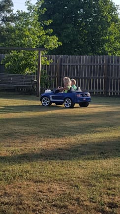 Kiddo agrees with bit. Hard to beat a Mustang convertible!