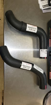 Side by side of new hoses. 