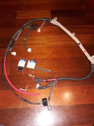 Upgraded Alternator harness near completion. Replaced harness tape, connector shells,  positive with 4 gauge cable, and wire insulating tubes.