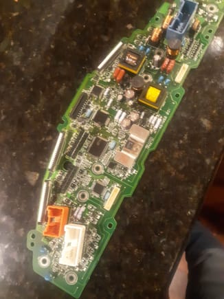 Main circuit board after capacitors replaced.
