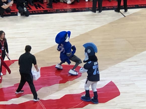 For some reason every MLSE mascot has to be at the game 