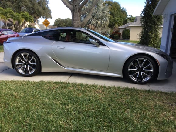 Here’s a side view of my LP LC500.  My Accord can be seen in the background. 