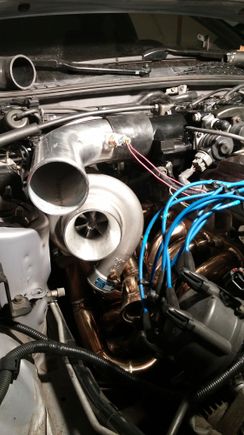 Here is a picture of the turbo installed and the IC pipe mocked up