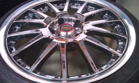 19" volk racing GTM in chrome finish