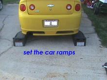 set the car ramps