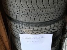 For sale 
Snow tires mounted on Cobalt 17" Wheels
205/50R17 Snow tires
2 - Vredestein
2 - Blizzak
Asking 50 each for local pick up only. msg me for details and pictures