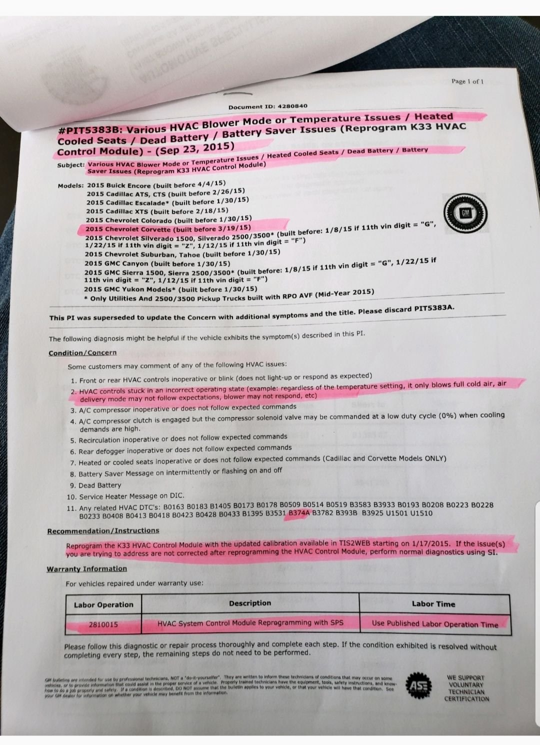 Help Potential Hvac Issue Corvetteforum Chevrolet Corvette Forum Discussion Help Potential Hvac Issue Corvetteforum Chevrolet Corvette Forum Discussion