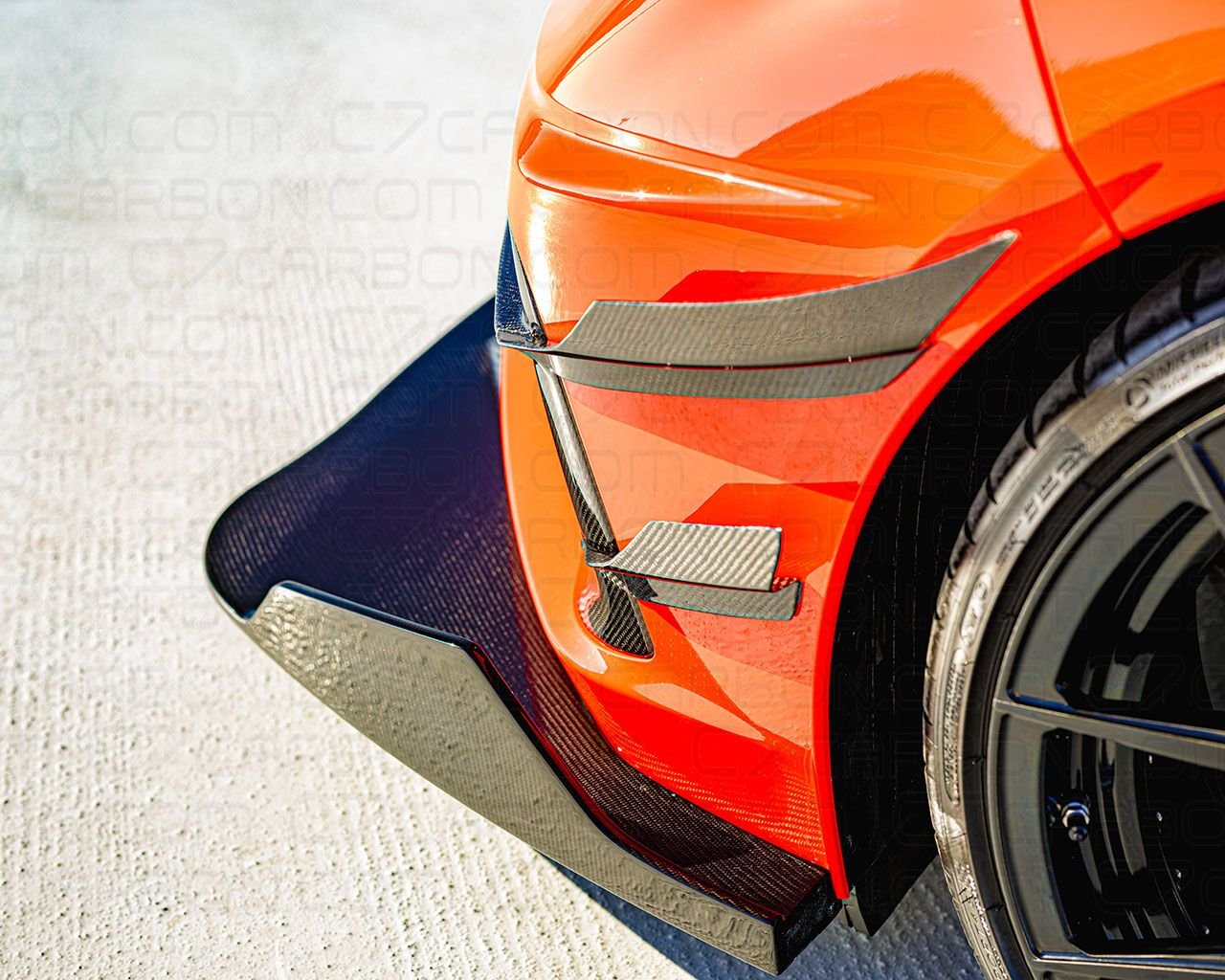 C7Carbon C8 Legacy Carbon Fiber Front Bumper Canards NEW