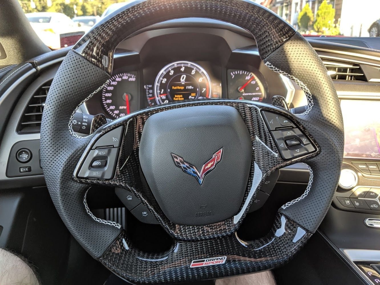 C7 CORVETTE STINGRAY CARBON FIBER STEERING WHEEL INSTALL 