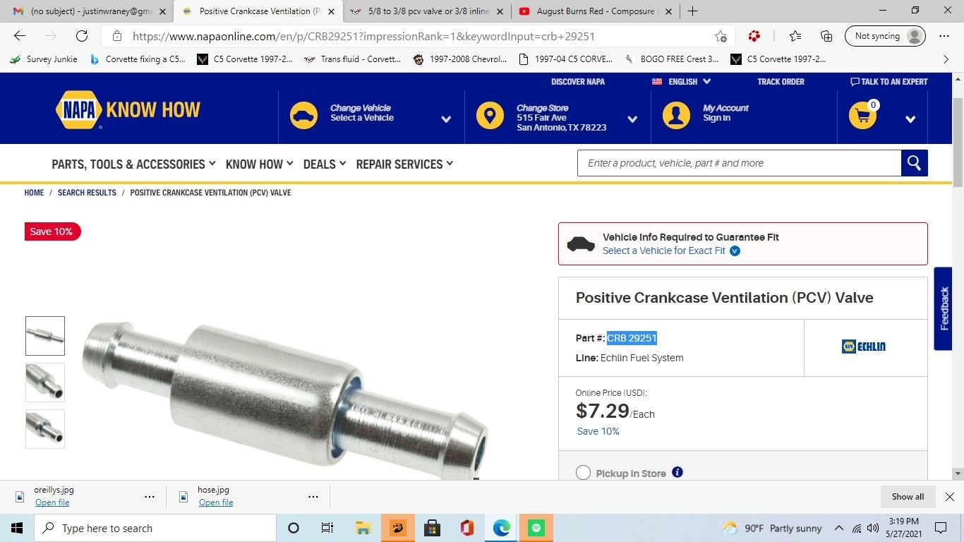 5/8 to 3/8 pcv valve or 3/8 inline pcv valve CorvetteForum