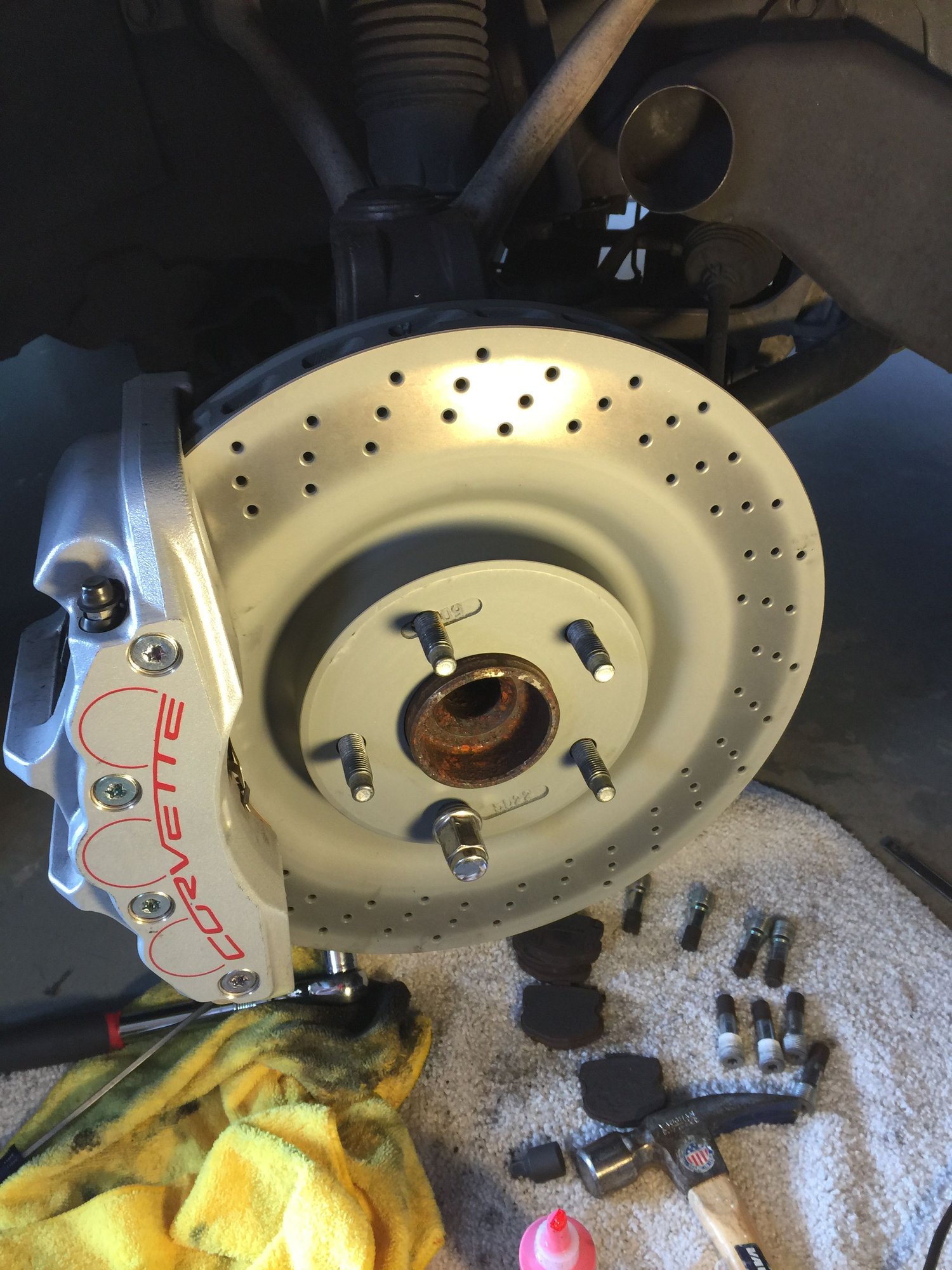 Stripped Brake Caliper Pin Problem (and some brake job photos