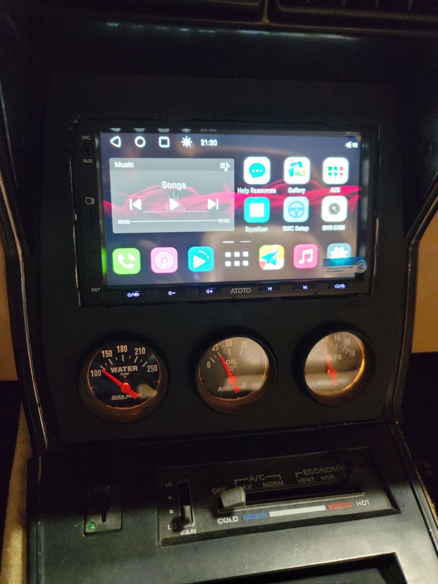 Finished without radio trim piece