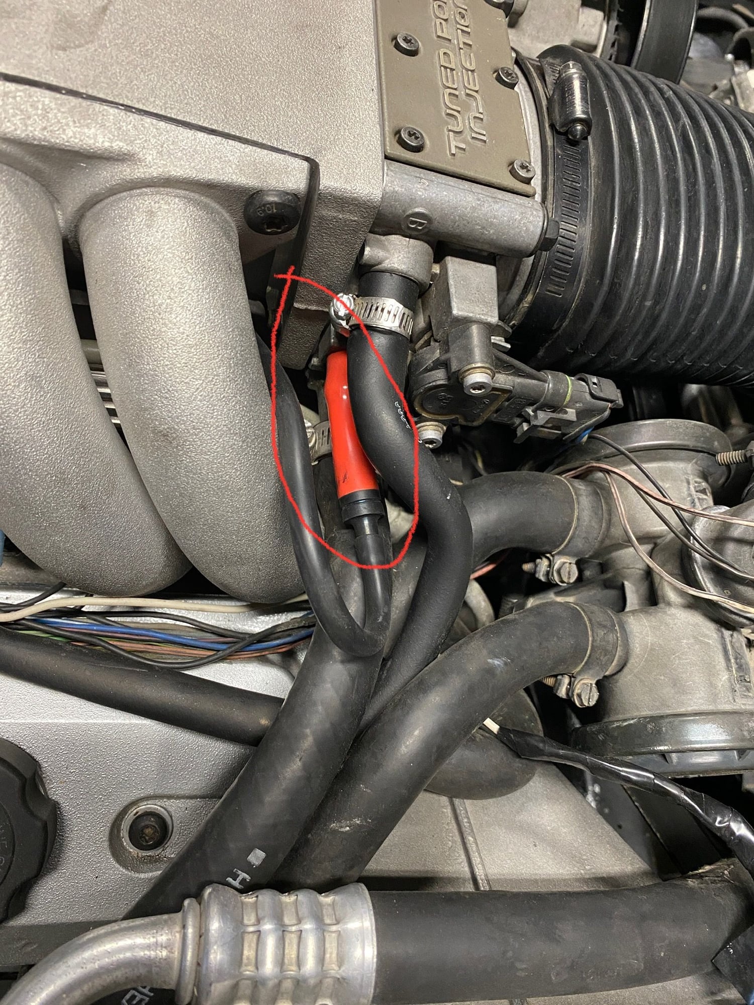 Vacuum Hose connects from throttle to?