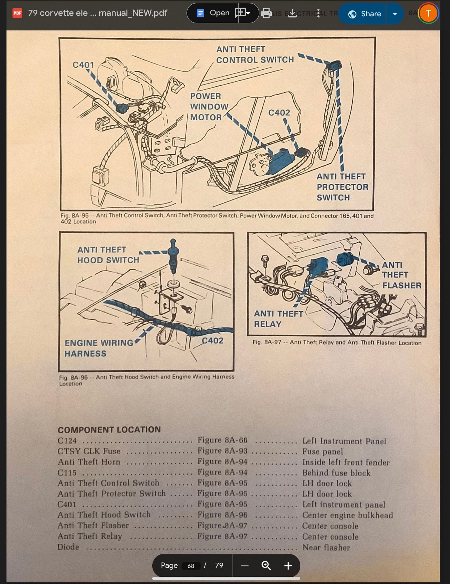 1978 Pace Car Anti Theft reinstall or upgrade CorvetteForum