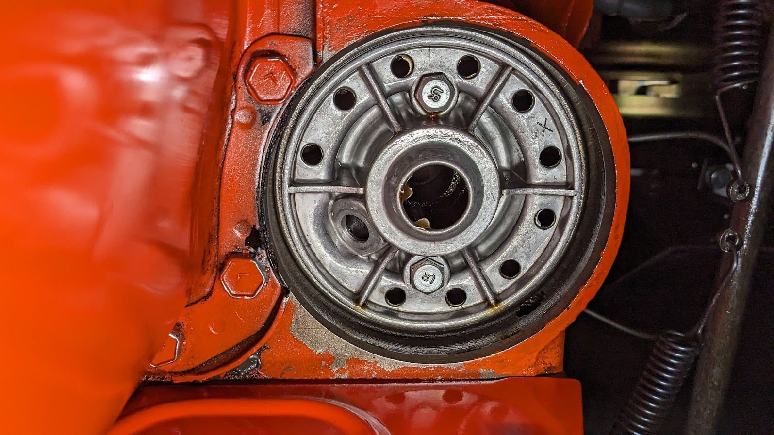 Picture 8 - bypass valve bolted into the engine block