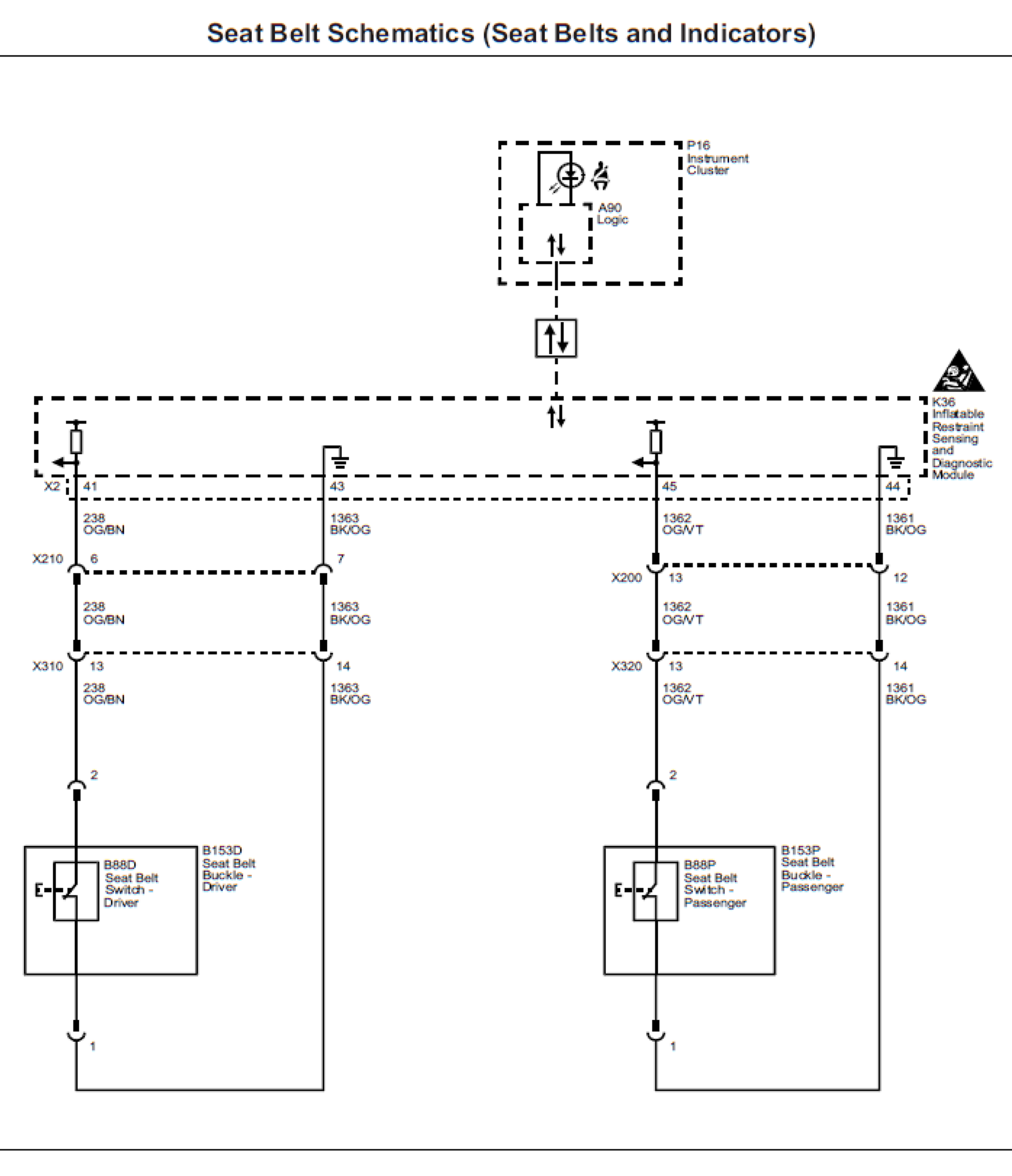 How to test seatbelt buckle wiring (what pins for drivers buckle