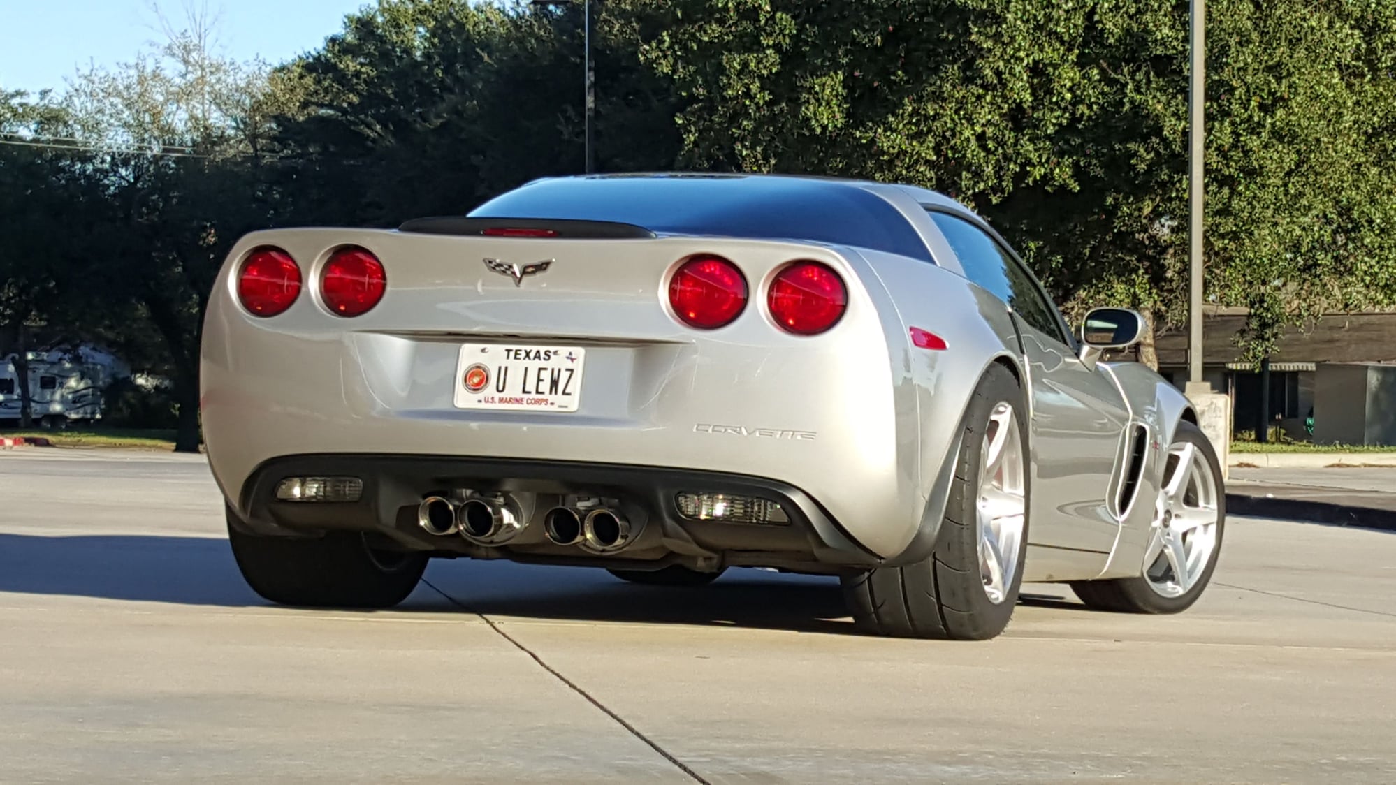 Here are some shots of our customer's silver Z06 running Brushed CF5s ...