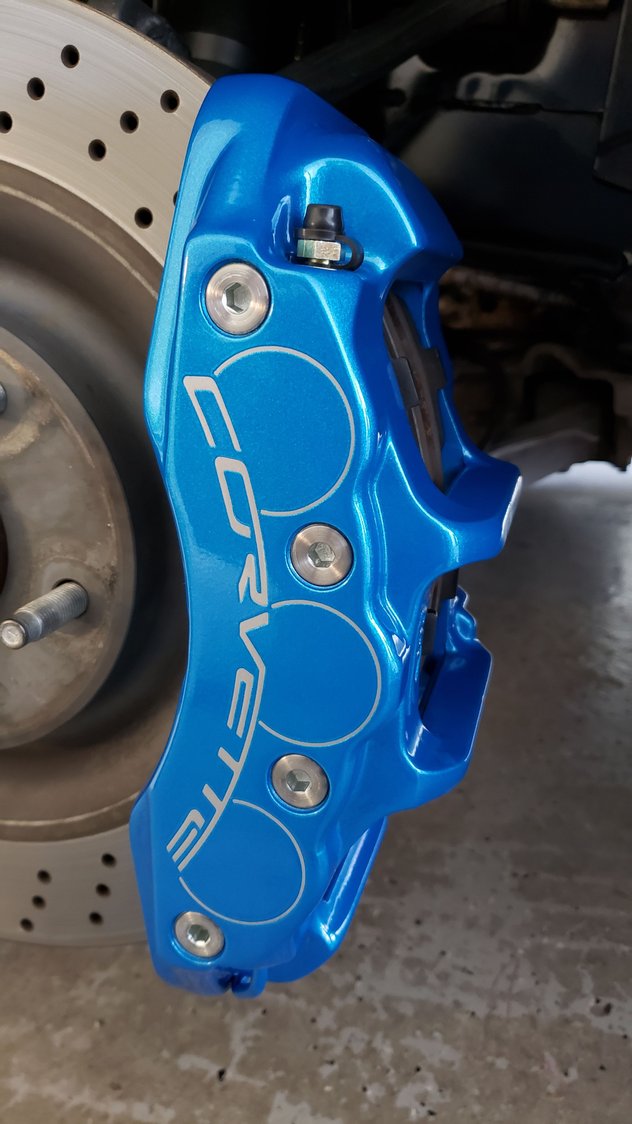 ZR1 Powder Blue coated calipers CorvetteForum Chevrolet Corvette