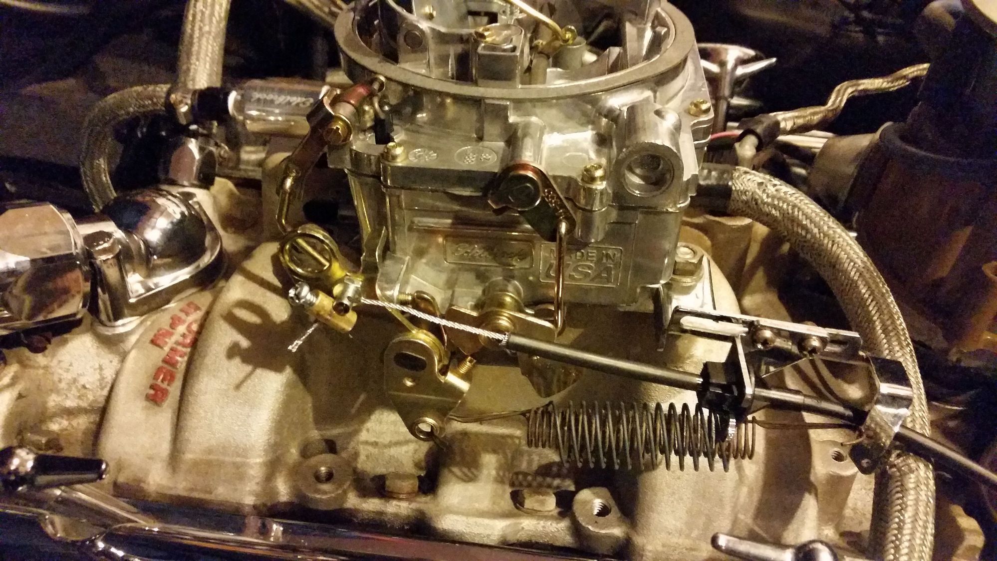 Throttle cable Edelbrock 1406 carb CorvetteForum Chevrolet
