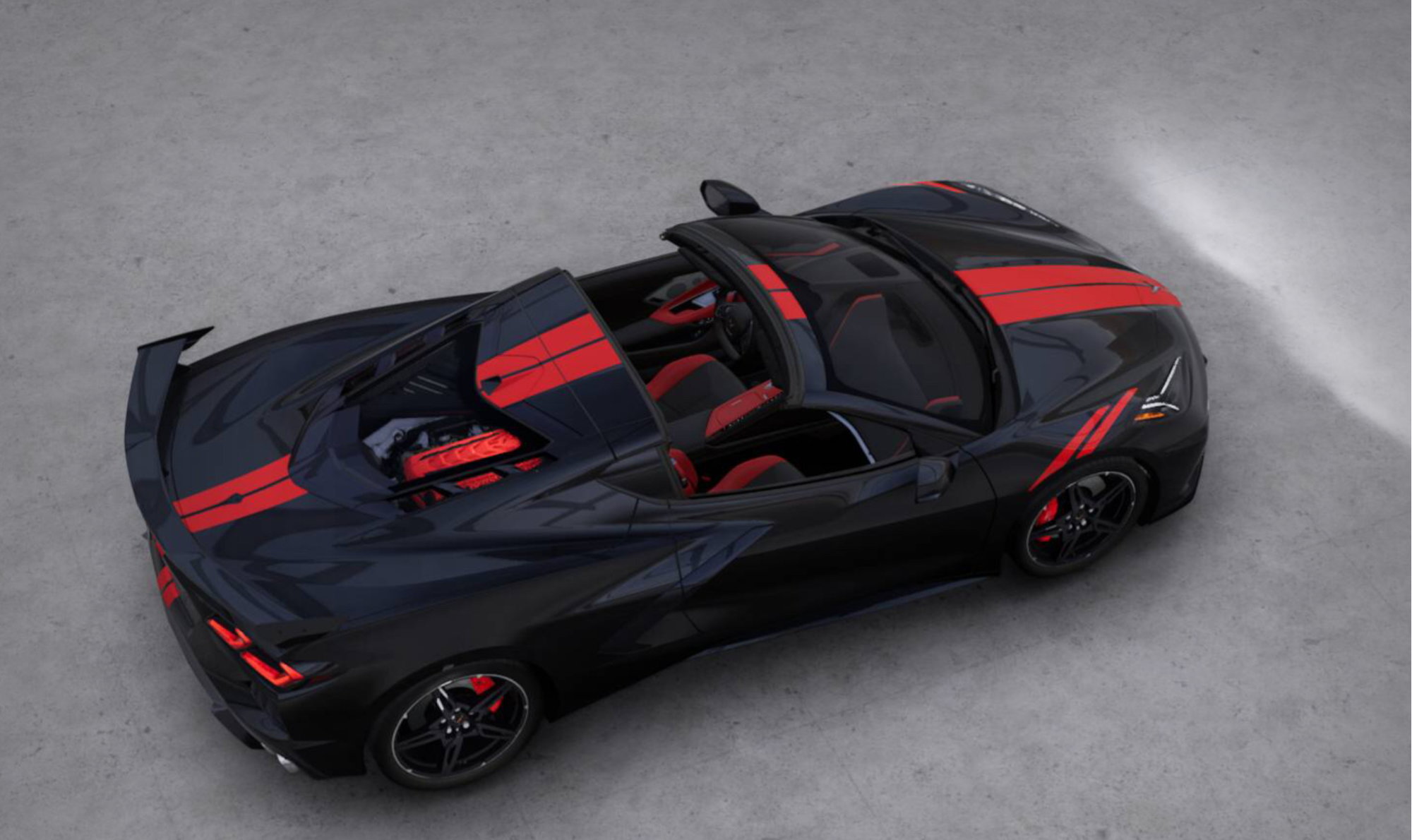 Black Exterior With Red Stripes Corvetteforum Chevrolet Corvette