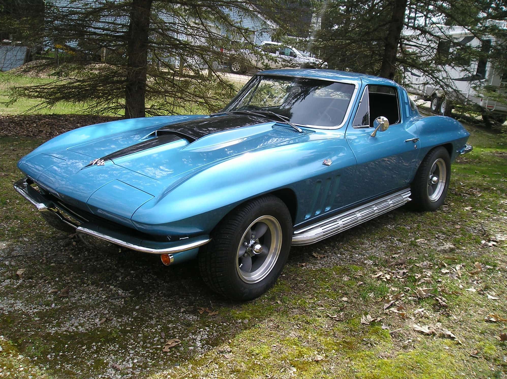 FS For Sale 1965 Corvette Coupe Nassau Blue 5 Spd Black Interior.