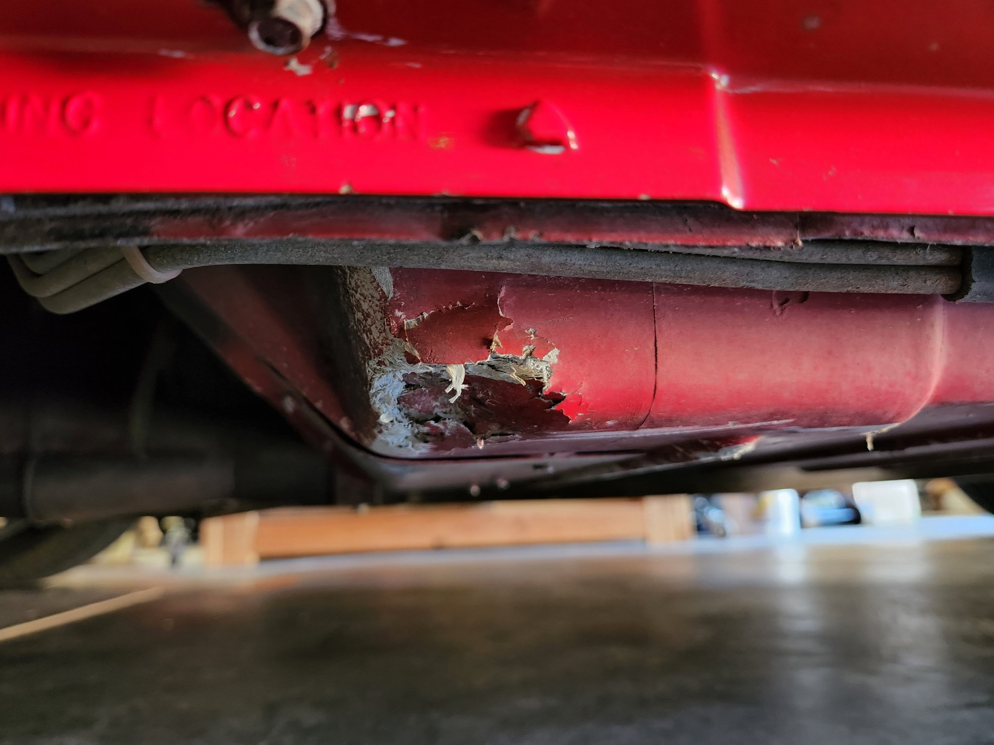 Fiberglass damage under driver floor pan CorvetteForum Chevrolet